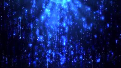 4K粒子流星雨下落唯美浪漫星空背景视频的预览图
